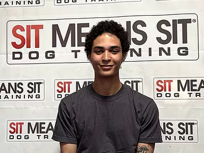 LIAM AMOUZOU — certified dog trainer at Sit Means Sit Dog Training of Westchester, Valhalla NY